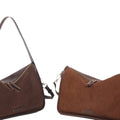 Suede leather messenger bag - 2024 autumn/winter new women's bag, fashionable retro style, large capacity shoulder & crossbody bag