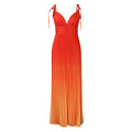 D403   cross-border summer sling backless sexy strap gradient color long skirt dress foreign trade dress