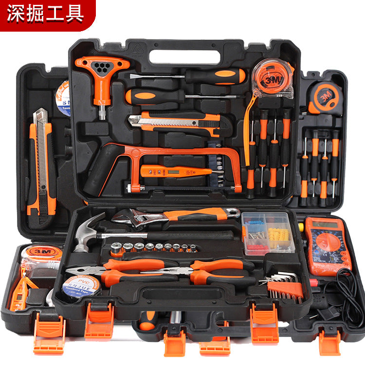 L size large comprehensive toolbox portable household hardware toolbox car tool set 40 series