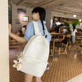 Japanese-inspired, effortlessly chic backpack. new, sweet, solid-color design for elementary school students. a fresh, versatile, lightweight backpack perfect for school