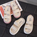 Women's slippers for outdoor wear, 2025 new fairy style sandals, trendy versatile platform slides, cloud-like comfort, thick-soled beach shoes