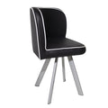 Customizable painted tempered glass dining table set - modern home dining table and chairs for casual dining and business meetings