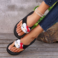 Eva thick-soled flip-flops: cloud-like comfort for outdoor beach vacations, featuring cartoon character designs for matching family sets and cozy lounging at home