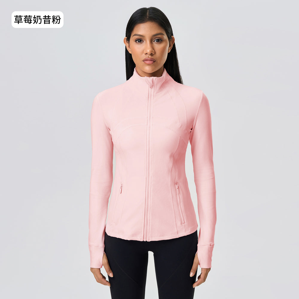 Fall and winternew arrival yoga sports outwear women's elastic running fitness yoga wear long sleevestopsjacketz18031