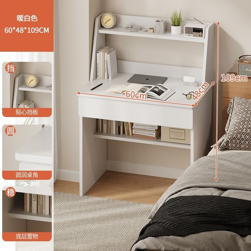 For home table cabinet combination student computer desk small apartment with bookshelf simple desk bedroom wall-mounted one-piece desk cabinet