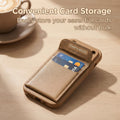 iphone 17 pro max leather case card holder phone case apple 16 vegan leather matte anti-drop protective cover