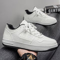 Men's spring new arrivals: breathable white sneakers, trendy and versatile thick-soled athletic casual low-top skate shoes for students