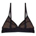 European and american wholesale transparent mesh women's underwear cross-border ultra-thin lace bra wireless triangle cup bra