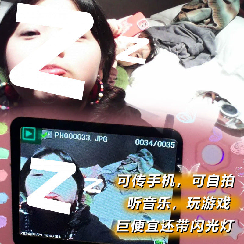 High definition dual camera cute digital camera campus student party can take pictures upload mobile phone camera one piece free shipping