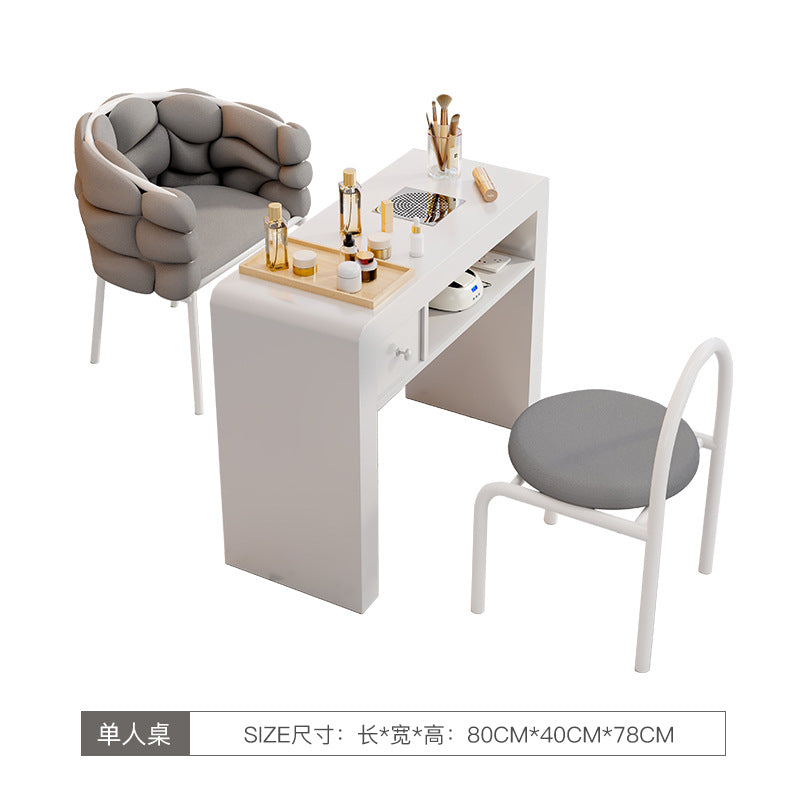 Cream wind multi-functional manicure table and chair set special economical single and double light luxury Internet celebrity ins manicure table