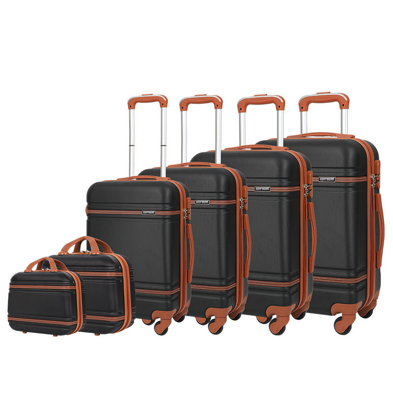 Cross-border special ABS material business boarding box gift travel password box strong waterproof universal wheel trolley case