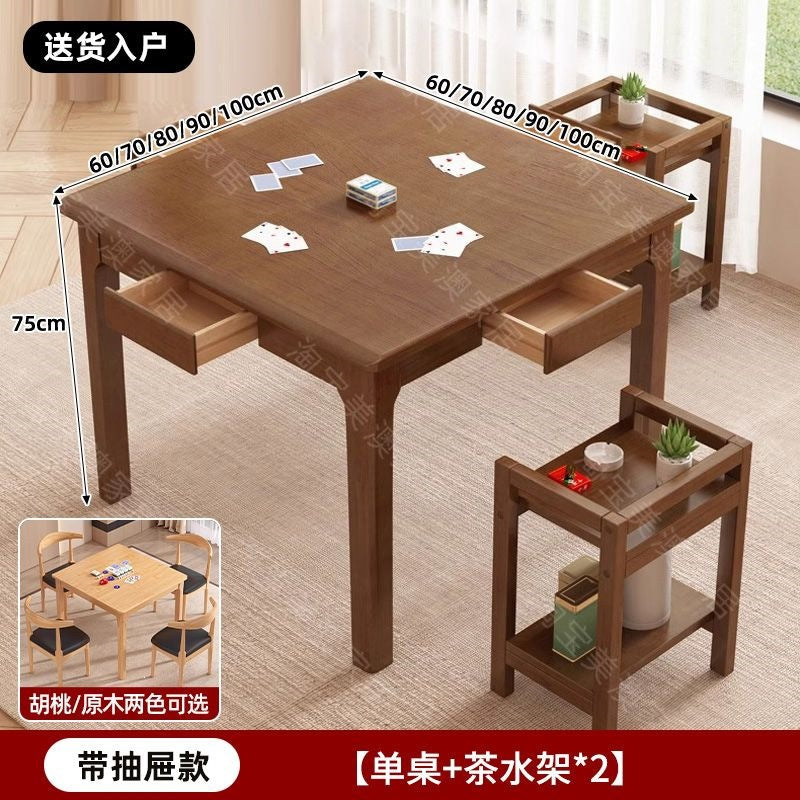 Solid wood small square table square dining table eight immortals table square table tea table special table for egg beating chess and card table playing cards table