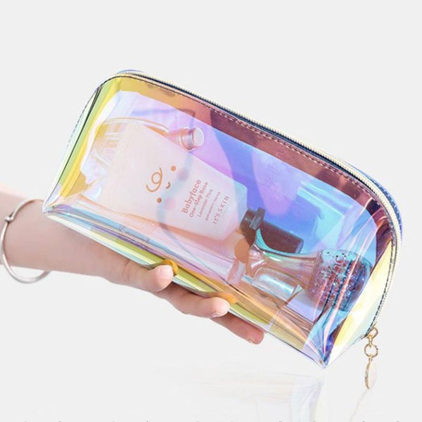 Cosmetic bag large capacity ins wind 2022 new high value transparent travel skin care products wash portable storage bag