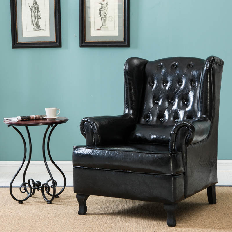 Tiger chair sofa chair single leather american retro european style living room bar cafe teahouse internet cafe solid wood