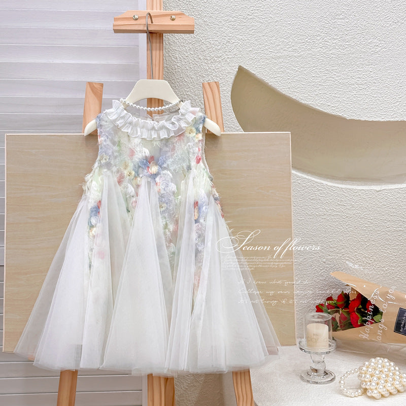【clearance】 summer girls' dress - casual & stylish a-line sundress with round neck - princess dress for girls