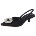 2026 european and american high heel sandals pointed toe stiletto diamond fashion shoes elegant closed-toe low-top outerwear high heels