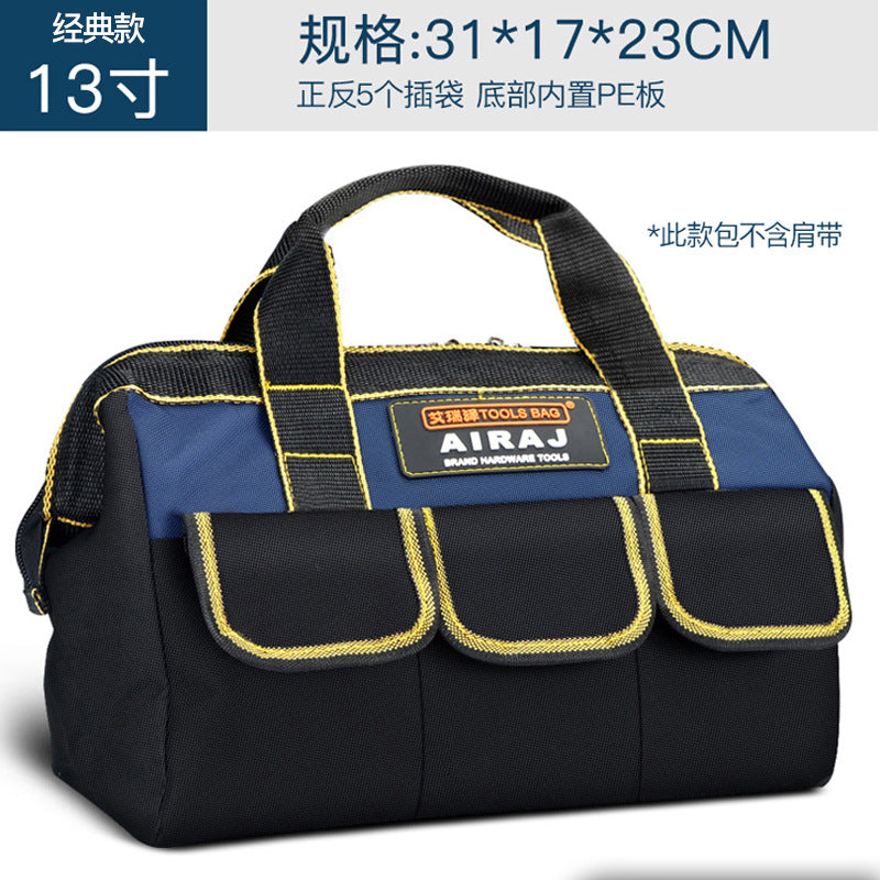 Arrizo Electric Toolkit Wholesale Multifunctional Large Portable Thickened Wear-resistant Canvas Tool Bag Storage Bag