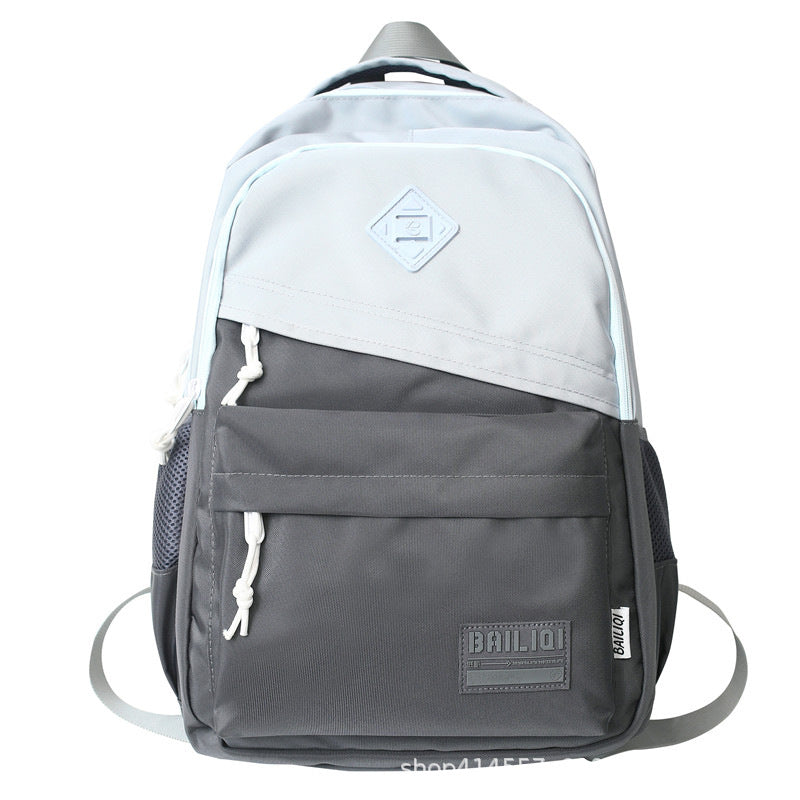 Schoolbag for junior high school students, college students, backpack, urban casual trendy bag, business trip, large capacity, wear-resistant and dirt-resistant backpack