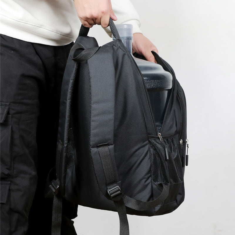 Reflective strip new backpack universal college bag simple large capacity travel backpack men's high sense