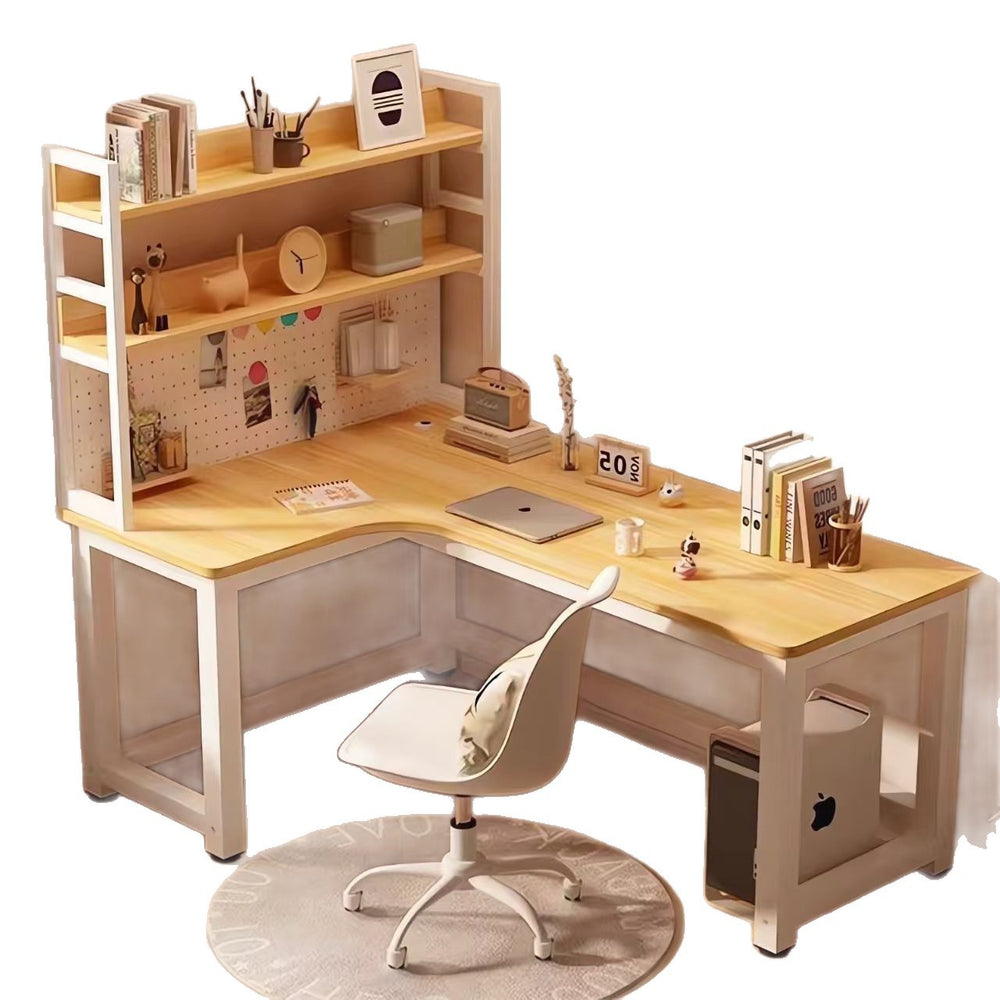 Corner gaming desk double computer desk desktop home desk bookshelf combination bedroom office desk writing desk gaming