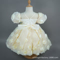 Kids' birthday cake dress - 3d floral bud, stylish little girl princess dress, girls' dress, new european and american cross-border style
