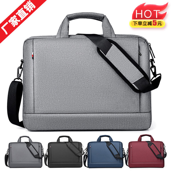 Cross-border fashion handbag waterproof computer bag men's business briefcase lightweight women's file bag commuter shoulder bag