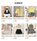 Baby clothing kids set children outfit white collar blue tops+pants