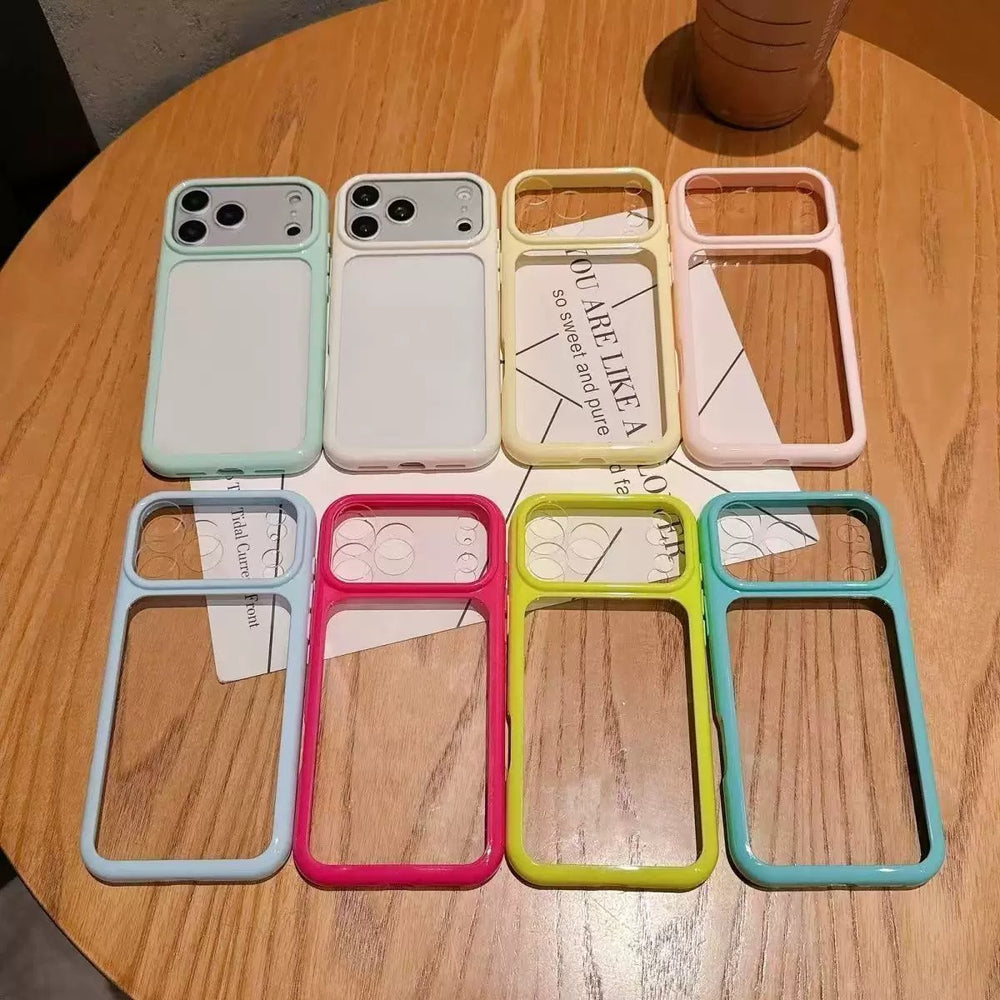 Suitable for apple 17pro mobile phone case macaron diy card photo frame case multi-color glossy iphone18 starry sky case