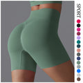 European and american seamless yoga shorts - high waist, butt-lifting, compression shorts - breathable, quick-drying, running, sports, fitness, 3/4 length shorts