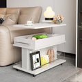 Living room multi-functional sofa side tableaccessible luxury creative balcony movable side cabinetaccessible luxury solid wood adjustablerotate coffee table