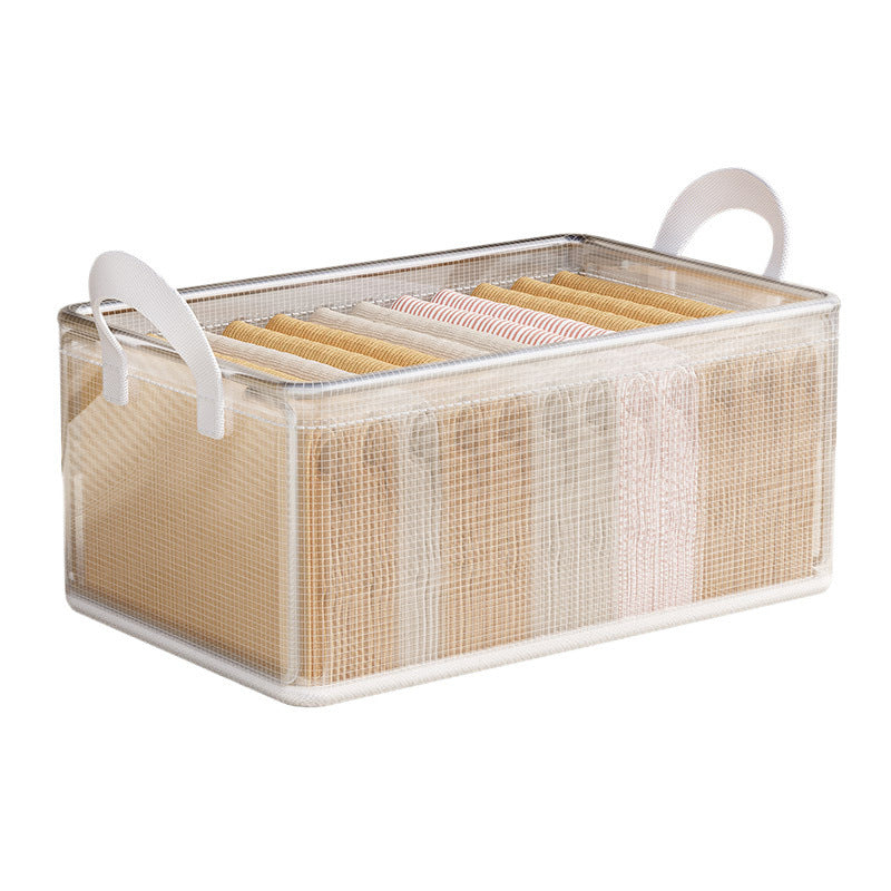 Clothes storage box Thickened PVC storage basket Clothes pants storage storage storage box Dormitory household wardrobe storage box