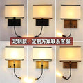 Hotel & b&b wall sconce - bedroom bedside pull cord wall lamp - modern minimalist fabric wall light - custom project & wholesale
