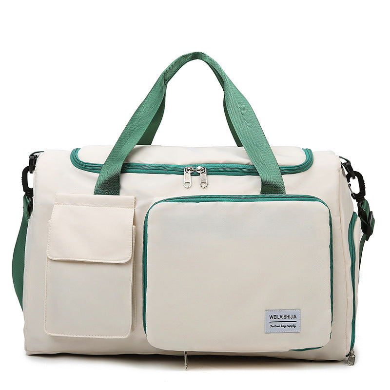 New foldable large-capacity short-distance travel bag, wet and dry separation fitness bag, swimming bag, hand luggage bag.