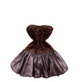 Pure desire sexy sleeveless leopard print patchwork waist mesh puffy dress women's autumhot girltube top skirt