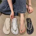 Women's flip-flops: stylish and sophisticated summer sandals - new fashion flat-heel thong sandals for beach and everyday wear