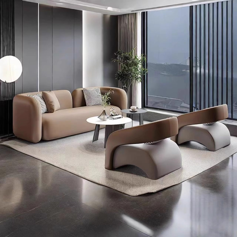 Influencer-approved business negotiation sofa set: premium hotel lobby, beauty salon, office reception, and guest lounge sofa and coffee table combination