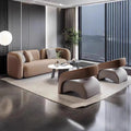Influencer-approved business negotiation sofa set: premium hotel lobby, beauty salon, office reception, and guest lounge sofa and coffee table combination