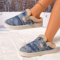 plus sizefleece-linedthickened fur slippers for women fall and winternew arrivalheattech one-leg thick-soled cotton camel shoes batch