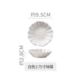 Embossed retro ceramic dinnerware set - french style, high-end steak plates, dessert plates, and salad bowls for home use