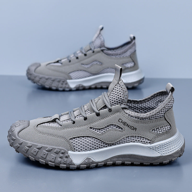 Men's safety shoes 2026: breathable, versatile mesh casual shoes for summer - anti-slip, wear-resistant, and hiking-ready