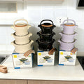Export cross-border stainless steel thermal pot large capacity thermal rice bucket double layer pot 3pcs food warmer