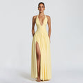 Amazon fashion style new arrivalelegant slit dress eleganthalter silmsexybacklessdress