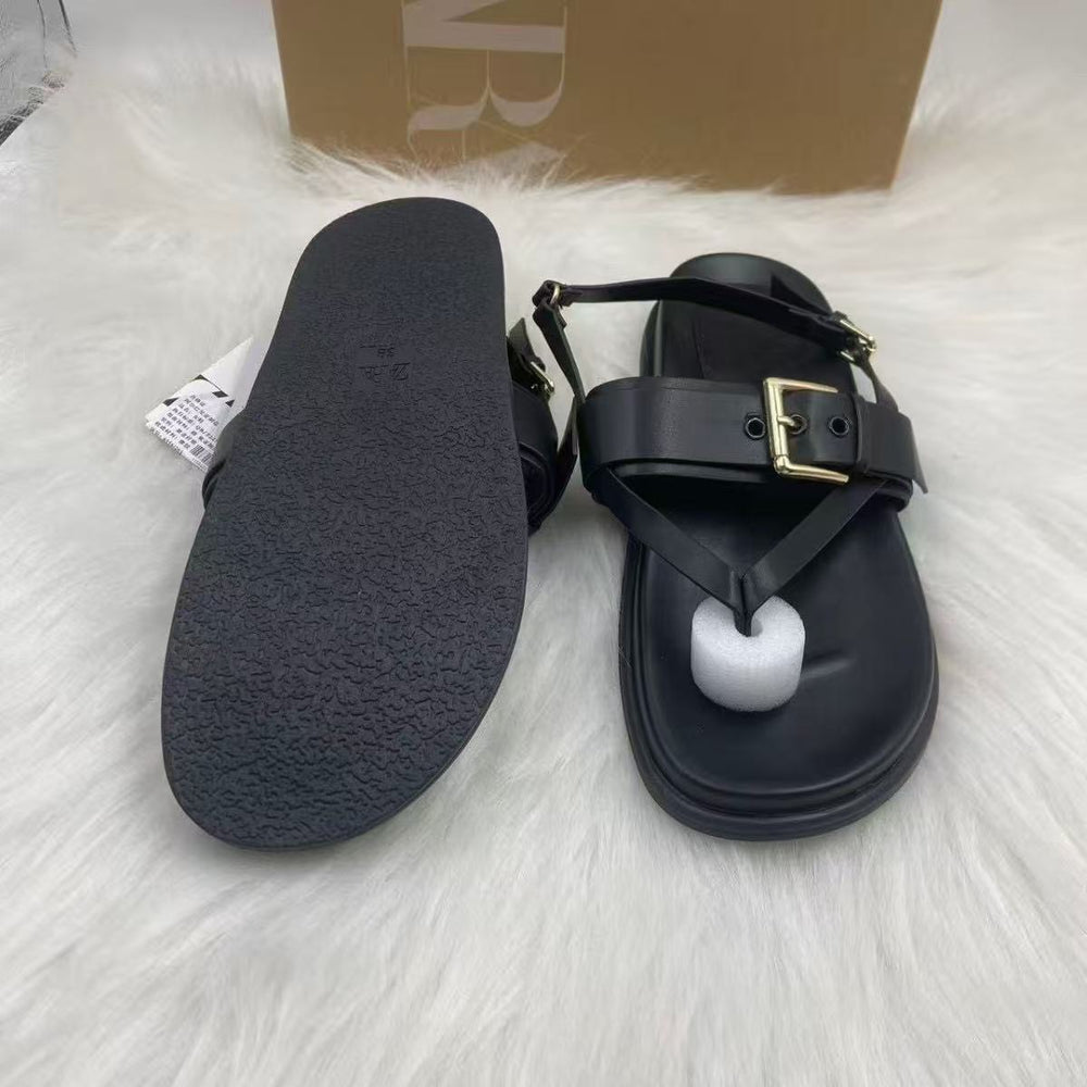 2025 women's summer anti-slip flat sandals - versatile, comfortable, lightweight, and stylish for cross-border e-commerce. perfect for women in europe, america, and africa