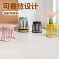 Scandinavian round living room side table hollow set stool plastic for home small table spare stool casualpopular small stackable