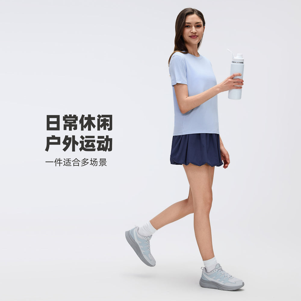 Pilates yoga short sleeve women's summer casual crew neck sports t-shirt top quick-dry running fitness apparel d26072