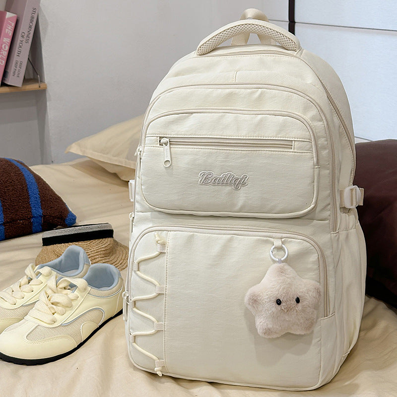 Wholesale 2025 new korean style ins fresh girl backpack outdoor casual double shoulder bag junior high school student bookbag