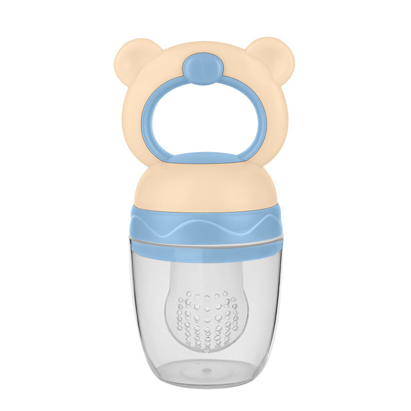 English card baby bite music fruit food supplement baby feeding food grade silicone food supplement tool fruit and vegetable music