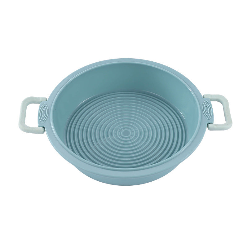 new silicone air fryer baking pan cake mold - high temperature resistant, easy release, round shape, home baking tool
