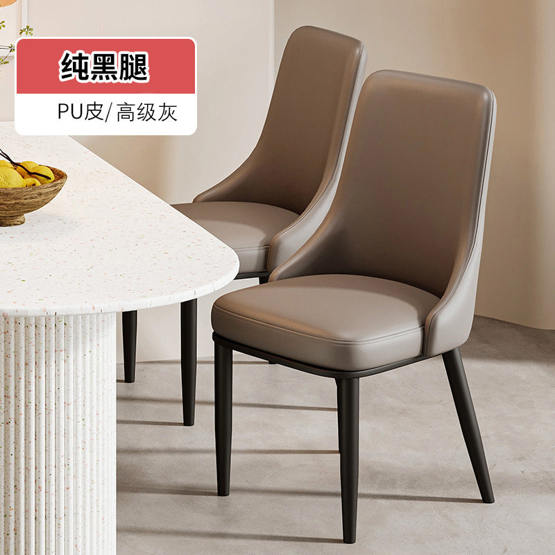 Dining chair household modern simple restaurant back chair small apartment dining table chair Nordic light luxury leisure hotel chair forest