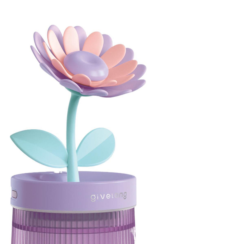 Flower humidifier desktop mini air conditioner silent small air office car home spray dormitory bedroom